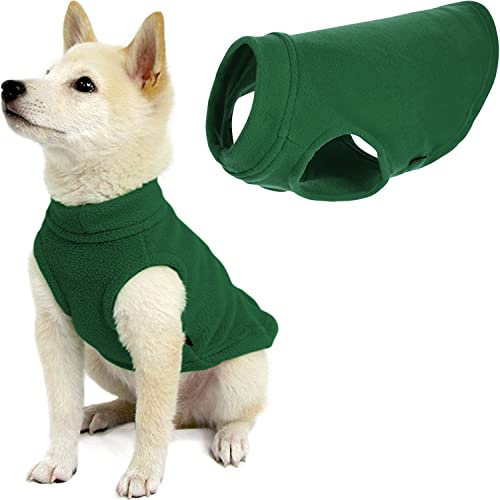 Gooby Hundepullover aus Stretch-Fleece – Waldgrün, XS – Warmer Pullover für kleine Hunde – Winterkleidung für kleine Hunde – Hundepullover für kleine Hunde bis Hundepullover für große Hunde | Pullover, keine Reißverschlüsse; 4-Wege-Stretch-Fleece; vollständige Unterbodenabdeckung; maschinenwaschbar