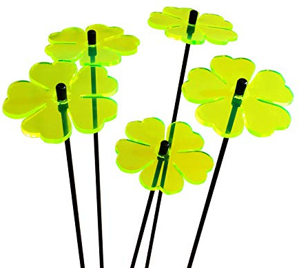 suncatcher Garden Decor 5 Leuchtende Sonnenfänger, 25cm große Blumen, Dekoration für Beet, Balkon und Terrasse oder als Gärtner Geschenk, Farbe:grün