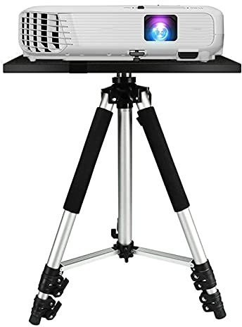 Support pour projecteur Stand de trépied de projecteur réglable teneur portable hauteur réglable de 20 pouces à 55 pouces avec plateau adapté à la maison en aluminium Supports pour vidéoprojecteurs