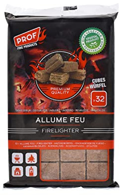 Cubetti Accendifuoco Naturale Cubetti Accendi Fuoco Confezione da 32 Cubi in Legno Vegetali Senza Odore Ecologici Accendifuoco per Caminetto Stufa Barbeque Camino Cubetti Ecologici Accendifuoco