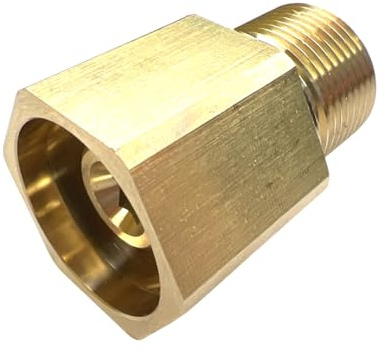 M&M Smartek Adapter M22x1,5 AG auf TR22 IG für Easy!Lock | Verbindet M22x1,5 Außengewinde mit Easy!Lock TR22 Innengewinde, für Hochdruckreiniger-Zubehör