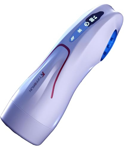 Automatic Male Masturbators Cup, 4-in-1 Masturbation Device for Men with 9 Frequency Vibration, 9 Thrusting Modes, Heating Sex Toy with LCD Control, Made of Medical Silicone, White