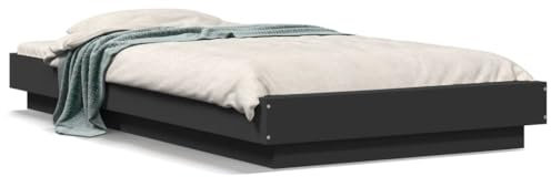 Bulliing Bettgestell mit LED Jugendbett Led Bettgestell Betten Bettrahmen Bed Frame Schwarz 90x190 cm Holzwerkstoff - 3281148