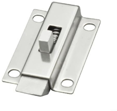 Feegow Verrou à ressort, loquet à ressort robuste, loquets automatiques à ressort de 5,1 cm, verrouillage sécurisé en acier inoxydable pour portes et fenêtres (A)