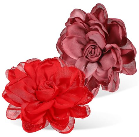 GALPADA 2stücke Stoffblume Brosche Für Kleidung Blumen Brosche Pin Blumen Anstecknadel Für Damen Hochzeit Geburtstag Dekoration