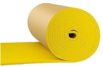 Acoustic Foam Panels,Soundproof Wall Panels Self Adhesive Ecrate Foam Sheet Roll Absorption Panel Wall Decoration for Recording Studios,Bedroom/Yellow/5Mx1Mx1Cm