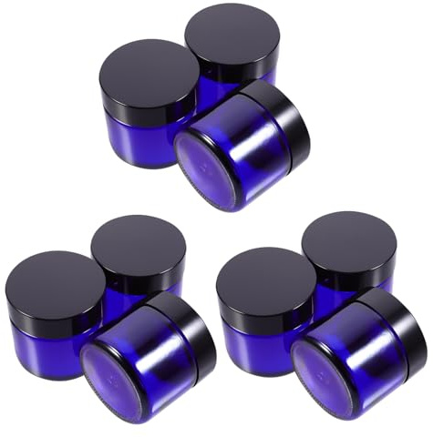 Angoily 10 Pièces Pots à Bougie Verre pour Fabrication Diy Contenants Aromathérapie Parfumée Bleu pour Décoration et Ambiance Relaxante