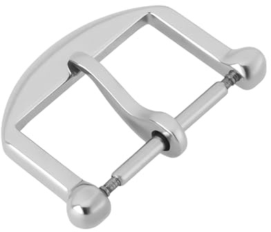 SG Store Boucle à ressort en acier de 16 mm compatible avec bracelet de montre IWC en cuir et caoutchouc