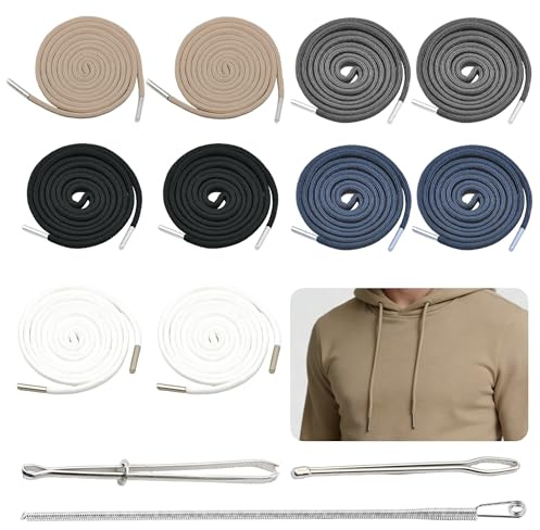 VVQWCY 10 Stück Kordel für Jogginghose Hoodie, 140cm Hosenband mit Durchziehnadel