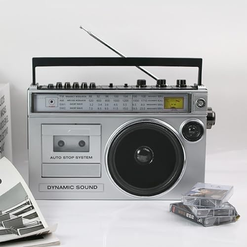 Bärbar kassettspelare boombox med AM/FM/SW-radio, SD/USB-ingång, perfekt för familjesammankomster och resor