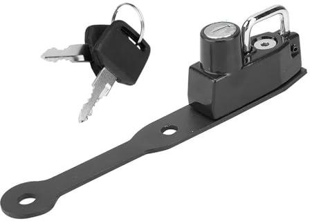 Kuuleyn Cerradura para casco de motocicleta con llave, Cerradura de motocicleta para casco, Cerradura antirrobo para casco de motocicleta Lado izquierdo Se adapta a CBR400R (Negra)