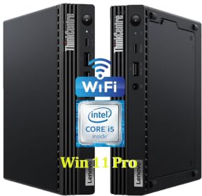 Lenovo ThinkCentre M80q Tiny Desktop Mini PC, Intel Core i5-10500T, 16GB RAM, 512GB SSD, WiFi, Bluetooth, Nessuna tastiera e nessun mouse, Windows 11 Pro (ricondizionato)