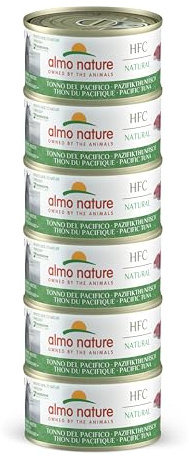 almo nature Mega Pack -Tonno del Pacifico, Cibo Umido per gatti adulti 100% Naturale, Confezione da 6 lattine x 70g