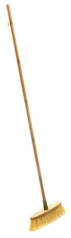 5five - scopa wood & clean con manico in bambù