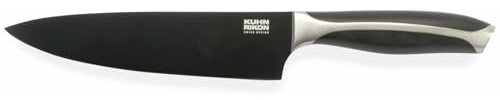 Kuhn Rikon 31721 Chef’s Stainless Steel Knife | 200 mm | Non-Stick Coated | Black