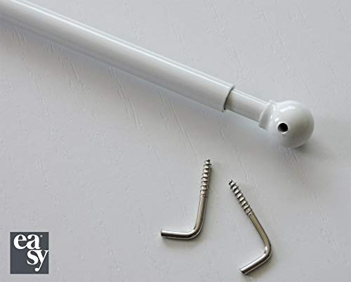 easy Bacchetta Estensibile, Alluminio, Bianco, 30-50 cm
