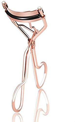 Ogquaton Piegaciglia in metallo elettrolitico con cuscinetto di ricarica in silicone, strumento speciale per arricciare il trucco a molla, portatile e utile