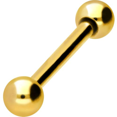 PIERCINGLINE Titan Barbell | 2 KUGELN | Piercing Stab Zunge Brust Intim Ohr | Größen & Farbauswahl