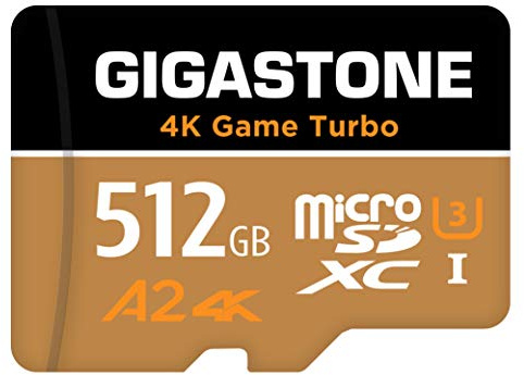 【Nur für Switch 1】 GIGASTONE 512GB Micro SD Karte + Adapter, 4K Game Turbo, bis zu 160/130 MB/s, MicroSDXC Speicherkarte für Nintendo-Switch 1, A2 V30 U3 UHS-I【5 Jahre kostenlose Datenrettung】