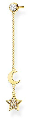 Thomas Sabo Einzel Ohrring Stern & Mond 925 Sterling Silber H2151