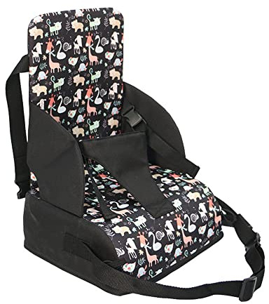 Kinder Sitzkissen Sitzerhöhung Stuhl, Fansu Baby Tragbar Sitzkissen Sicherheit Design Verstellbar Zerlegbar Kleinkinder Esszimmerstuhl ErhöHen Pad Esszimmer Boostersitze (schwarzes tier)