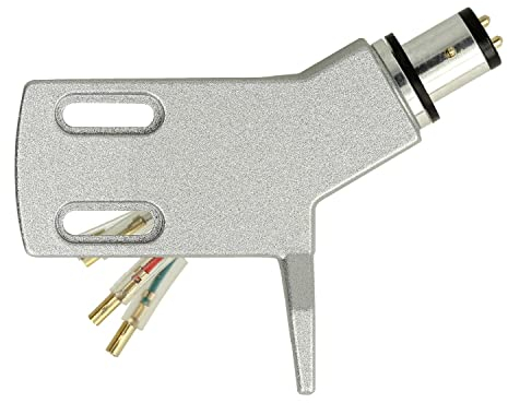 THAKKER CHS-13 - Cabezal acodado de Aluminio Ligero - Plata | Conector SME | para Tonearms Rectos | Incl. Cables de Cabezal | Cranked Headshell