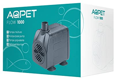 AQPET Flow Tauchpumpe für Aquarien und Terrarien mit verstellbarem Durchfluss, Flow 1000, einstellbare Fördermenge max. 1000 l/h