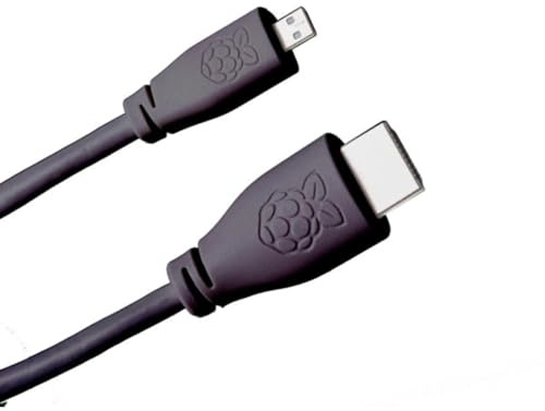 sb components offical Raspberry Pi Micro HDMI to HDMI Cable for Raspberry Pi 4, 5 High Speed Mini HDMI Cable (2 Meter)