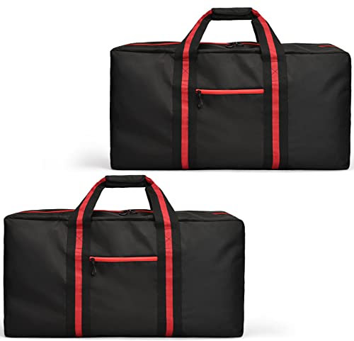 KUI WAN Seesack für Reisen, leichte Reisetasche zur Aufbewahrung, faltbar, wasserdicht, Seesack für Übernachtung, Camping, Herren und Damen, Rot, 2 Stück, 150L- 37 inches-2Pack, Camping, Laden