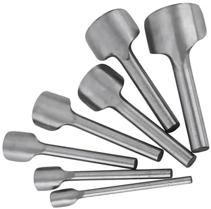 7 Stücke Halbrunde Cutter, Leder Handwerk Werkzeuge Punch Set, Halb Runde Punch Gürtel End Cutter Für Hause Nähen (10-40mm)