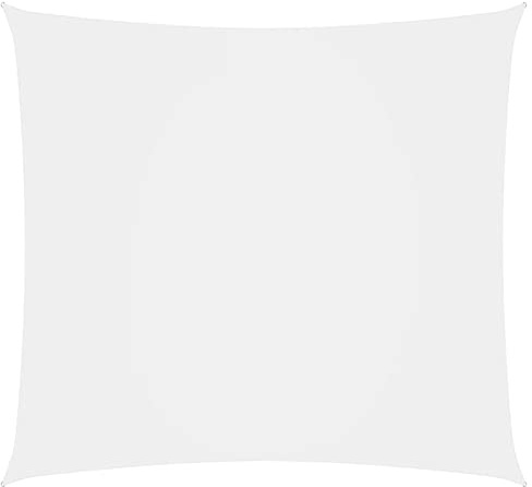 ShCuShan Vela Parasole in Tela Oxford Quadrata 5x5 m Bianco,Tenda a Vela Impermeabile Rettangolare Vela Ombreggiante Parasole Protezione Raggi U V per Esterno Giardino terrazza