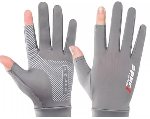 BSLVWG 2 Halbfinger Fahrradhandschuhe -Atmungsaktiv, Männer Sommer EIS Seide Anti-Rutsch Fingerlose stoßabsorbierende Touchscreen Fäustlinge für Mountainbike, Rennrad, Fahren