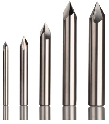 Fasenfräser Wolframkarbid-Senker-Bit, Fasenfräsen for Aluminium, Kupfer, 60, 90, 120 Grad, Entgratungs-Schaftfräser(1PC-ECN3F-D10.0-R90)