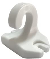 TENDAGGIMANIA Gancio Tenda da Sole in PVC Bianco per Tenda da Sole a Caduta - Gancio ad uncino per Pavimento/Ringhiera - Ricambi per Tende da Sole Made in Italy (4 Pezzi)