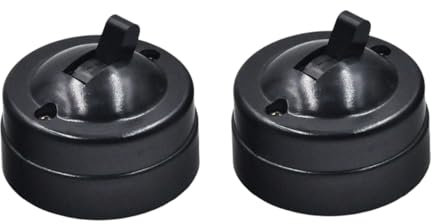 Interruttore di controllo singolo retrò a muro a muro rotondo interruttore a levetta piatta nera 2pcs interruttore di controllo singolo