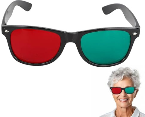 Red Green Training Eyeglasses | Portable Red Green Trainer Eyeglasses For Children - Comfortable Fit, Training Glasse For Amblyopia, Exotropia