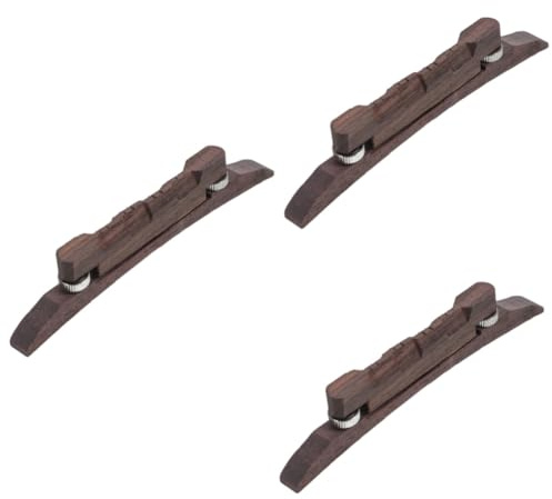 OFFSCH 3pcs Bridge Replacement for Mandolin Musical Instrument String Bridge Made of Rosewood for Mandolin Players for Sound Quality