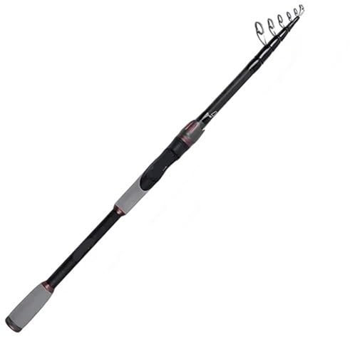 EKalgretrA Stipprute 1,8–3,0 m ultraleichte Spinn-Angelrute, 6–7 Abschnitte, Baitcasting-Stange mit Eva-Griff, Ködergewicht 8–18 g Teleskopangel(2.4m)