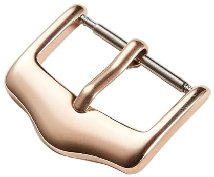 AXTGBHL Fibbia for orologio in metallo 14 16 18 20mm Cinturino da uomo for lucidatura Chiusura for orologio Fibbia in acciaio inossidabile Chiusura deployante Accessori(Rose Gold,18mm)