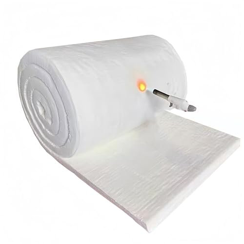 Laine de céramique,Isolation ignifuge 2606 ℉ Isolation Ignifuge, 1 d'épaisseur X 24 X60 - Pour L'isolation Thermique Des Poêles, Cheminées, Fours, Fours, Lave-vaiss(Size:150x24x1（380x60x2.5 cm）)