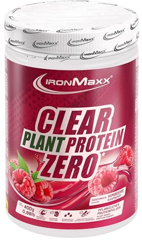 IronMaxx Clear Plant Protein Zero – Raspberry 400g Boîte | Protéines véganes sans sucre à base de pois | Boisson sportive claire et sans soja