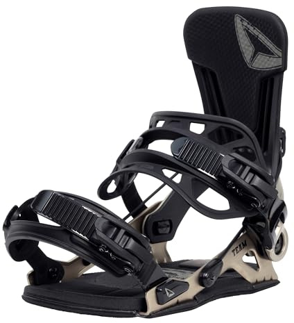 SP Bindings Snowboard Bindung Team Titanium | Patentiertes FASTEC System | Hybrid mit Fast Entry + Strap in | Performance + Comfort | Für Damen & Herren