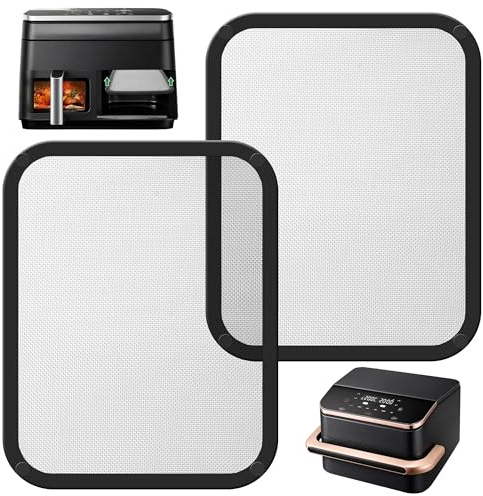 2 Stück Magnetischer Edelstahl Spritzschutz für Cosori Airfryer 8,5L Dual Blaze TwinFry 10L, Spritzschutz Kompatibel, Heißluftfritteuse Zubehör Feinmaschiger Fettspritzschutz