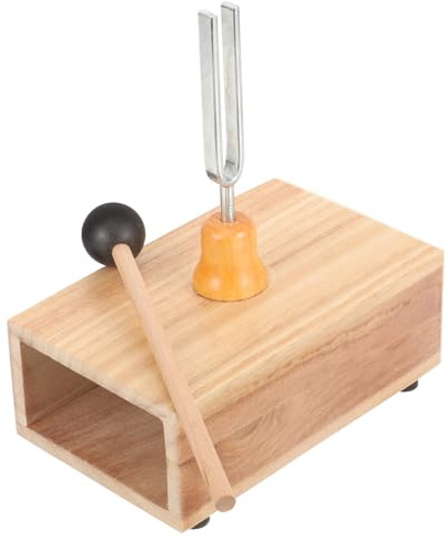 TOYZFRIENDY Set di Diapason Strumento Acustico con Martello in Acciaio e Legno per Terapia del Suono e Yoga per Meditazione e Esperimenti Scientifici