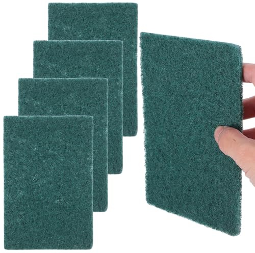 iplusmile Set 5 Pezze Abrasive per Cucina in Poliestere, Multiuso e Resistente per Pulizia Padelle, Griglie e Forni, la Pulizia in Cucina