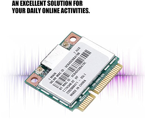 CHICIRIS Carte Réseau Double Bande 2.4G/5Ghz AR5B22, WiFi 300Mbps, Mini Carte sans Fil PCI-E pour Un Partage de Fichiers Pratique