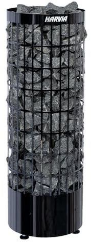 Harvia Cilindro E Sauna Heater 9kW - PC90E - Black Steel (Controls Not Included)