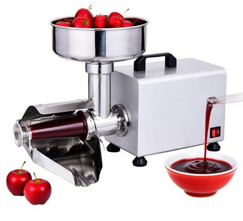 SIEEOUR Macchina Produttore di Salsa di Pomodoro 450W, Macchina per Macinare Marmellata, Passatutto Elettrico in Acciaio Inossidabile 304, Pressa per Cibo,per Uso Domestico e Commerciale