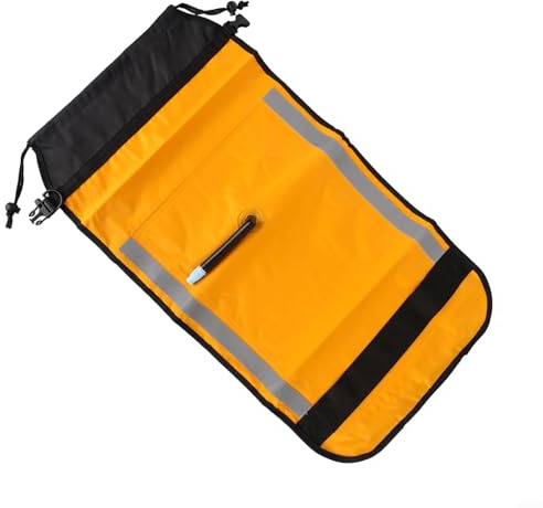 Jotekonoby Paddle Float Bag, aufblasbar für Kanuboot mit Schnellverschluss-Schnalle, 72 x 38 cm, 210D beschichtetes Gewebe, gelb mit reflektierenden Streifen