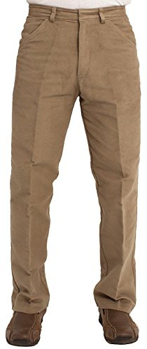 Carabou Mens Trouser Moleskin in 2 Colours Hunting-Walking Sizes 32 to 46 (32W x 34L, Beige)